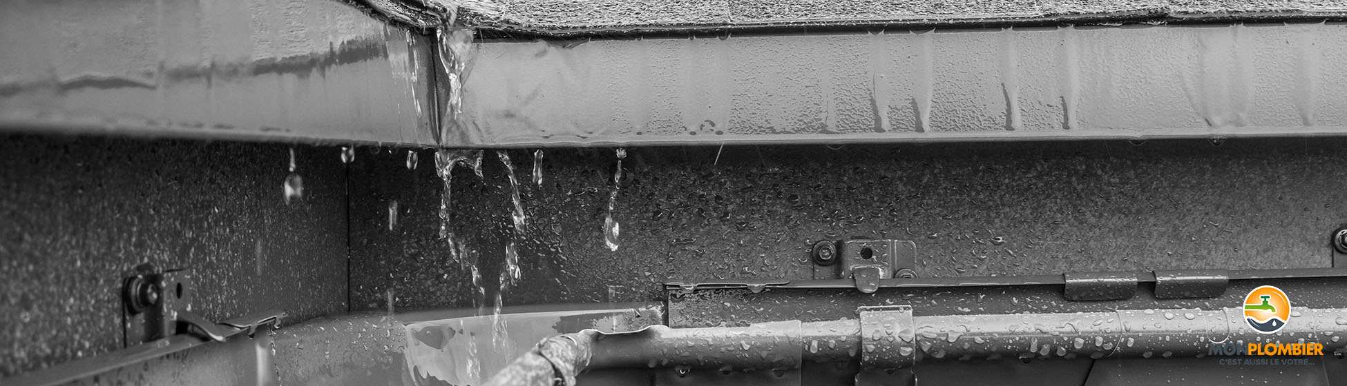 Installation gouttiere recuperateur eau de pluie