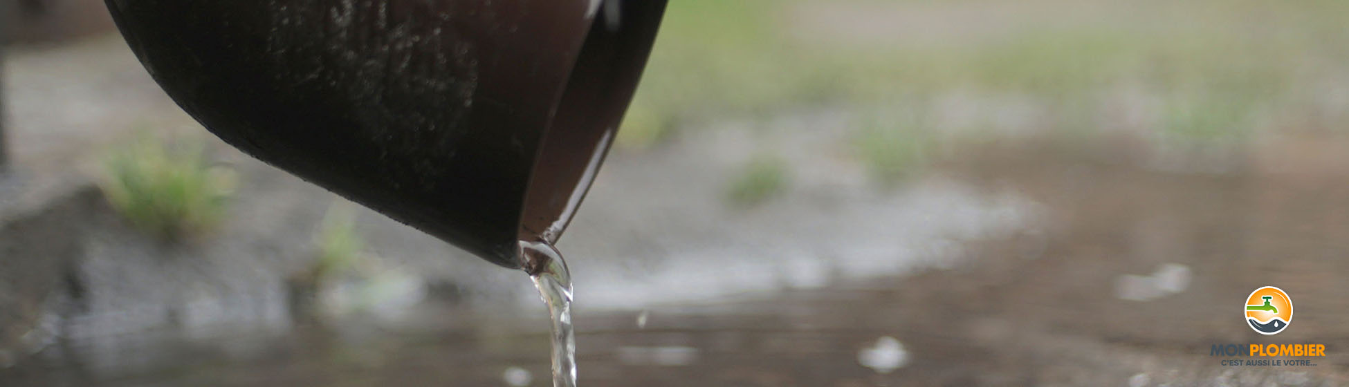 Pose drain eau pluviale